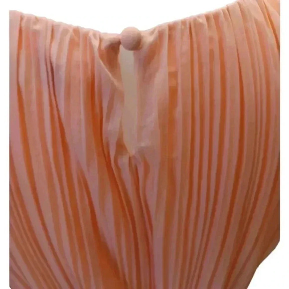 💥HOST PICK💥 Black Collection Peach Pleated Midi Dress Size Medium - Picture 5 of 9